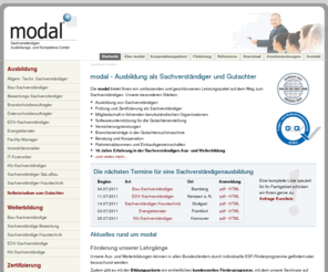 officefood.biz: modal - Ausbildung zum Sachverständigen und Gutachter
modal bietet ein umfassendes Leistungspaket für Sachverständige: Ausbildung, Prüfung und Zertifizierung von Sachverständigen.