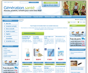 generation-sante.com: Generation Sante - Boutique en ligne génération santé
Boutique en ligne génération santé, vente de produits innovant, facile la vie des personnes agées, pour leur sécurité, leur bien être.