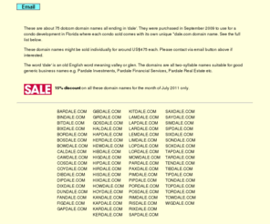 bordale.com: Prospero Associates Limited - ???dale.com domain names
Prospero Associates Limited, Dale domain names