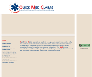 quickmedclaims.com: Quick Med Claims - Emergency Medical Transportation Billing Services - Reimbursement Consulting
Emergency medical transportation billing services and reimbursement consulting