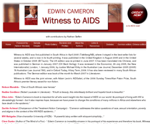 witnesstoaids.com: Edwin Cameron: Witness to AIDS
Edwin Cameron, Witness to Aids, AIDS, HIV