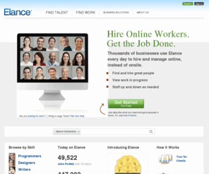 hireghostwritersonline.com: Elance | Outsource to freelance professionals, experts, and consultants - Get work done on Elance
Outsource to expert programmers, designers, writers, translators, marketers, researchers and admin contractors with tested skills.