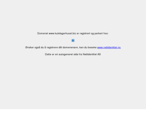 kulelagerhuset.biz: Domenet er registrert og under utarbeidelse av Nettidentitet AS
