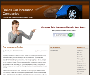 dallascarinsurancecompanies.com: Dallas Car Insurance Companies
A simple and fast way to find the best car insurance companies in the Dallas area.