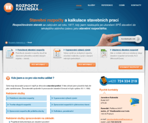 rozpocty-kalenska.cz: Stavební rozpočty, výkazy výměr a poradenství | Rozpočty-Kalenská.cz
Mám 30 let praxe se sestavováním stavebních rozpočtů a zpracováním výkazů výměr stavby. Jmenuji se Jaroslava Kalenská a jsem rozpočtářka. Působím ve středočeském kraji v Praze.