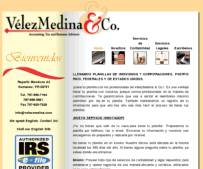 velezmedina.com: Bienvenidos a Vélez Medina & Co.
Bienvenido a Vélez Medina.com - Financial and Legal Advisors