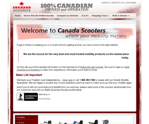canadascooters.net: Welcome - Canada Scooters
Canada Scooters is a specialized dealer of electric mobility products. We are based out of Victoria, BC, and work with customers all over the country.