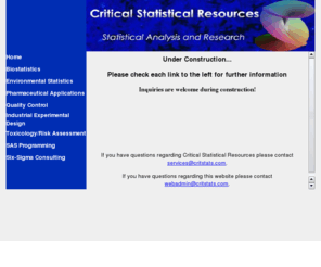 critstat.com: Critical Statistical Resources
Critical Statistical Resources