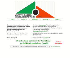 cthw.de: Crottendorfer Tischlerhandwerk
Wir verbinden das Tischlerhandwerk mit erzgebirgischer Tadition und moderner CNC-gestützter Maschinentechnik.