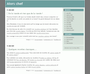 alorschef.com: Alors chef
Les nouvelles du monde de la cuisine, des chefs, des restaurants. Bref, un vrai petit journal de chef !