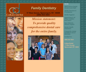 celluradental.com: Cellura Dental
Cellura Dental offers comprehensive dental care for the whole family. Dr. Jerry Cellura and his son Dr. Gerry Cellura provide dental services including periodontal therapy, cosmetic dentistry, crowns and bridges, pediatric dentistry, root canals, oral surgery, dental implant, dentures and partials, in Spencerport, NY.