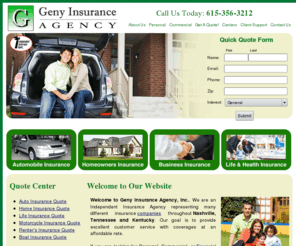 genyinsurance.com: Auto, Home, Business, Contractors Insurance in Nashville, Tennessee and Kentucky - Geny Insurance Agency, Inc.
Independent insurance agency offering rates on auto, home, business, workers compensation, general liability, bonds, and contractors coverage in Nashville, TN and Kentucky.