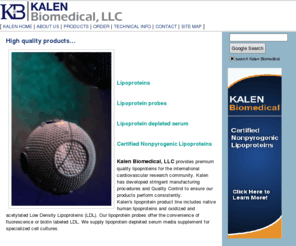 kalenbiomed.com: Premium quality lipoproteins for cardiovascular researchers
