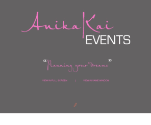 ntheevent.com: Anika Kai Events
AnikaKai Events is a full service event planning studio in the Chicagoland area