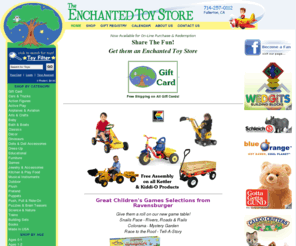 enchantedtoystore.com: Personal service and safe, fun, high quality products
Safe, fun, toys for the creative child. We carry many toys, games and puzzles including Playmobil, Plan Toys, WOW, and many European and American made toys.