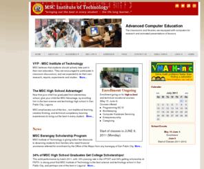 msc.edu.ph: VYP - MSC Institute of Technology
MSC is the leading science and technology high school and technical-vocational college in San Pablo City, Laguna Philippines.