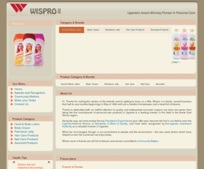 wispro.biz: Home
Wispro (U) Limited -  Uganda's Leader in Comsetics, Beauty and Household Products