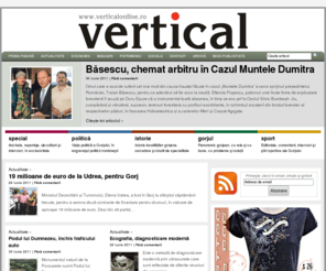 verticalonline.ro: Vertical | Saptamanalul cel mai drept... in fata cititorului!
Ziar saptamanal ce apare in Targu-Jiu, Motru, Rovinari, judetul Gorj