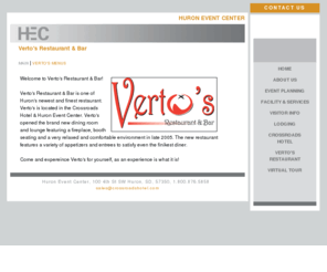 vertosrestaurant.com: Huron Event Center: Convention & Conference Center in Huron, South Dakota
Located in Huron, South Dakota, the new Huron Event Center is an ideal meeting space for conventions and conferences. Linked to the Crossroads Hotel and the Huron Arena and Exposition Center, the Huron Event Center offers state-of-the-art technology, excellent kitchen and catering services and detailed event planning.