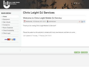 chrisleight.com: Chris Leight DJ Services
Joomla! - the dynamic portal engine and content management system