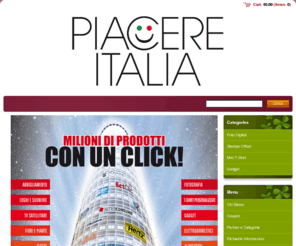 piacere-italia.com: Piacere Italia - Milioni di prodotti con un CLICK!
Il sito di Piacere Italia dove è possibile trovare i prodotti delle migliori marche con un click