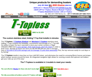 teetopless.com: T-Topless by RNR Marine, Installs in Minutes and Lowers in Seconds ...
RNR Marine T-Topless, Installs in Minutes and Lowers in Seconds, Drop your top and go T-Topless