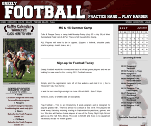 greelyfootball.com: Greely Football | Practice Hard ... Play Harder!
Find out all the information you need about football in Cumberland and North Yarmouth, Maine including the Greely High Rangers, the Greely Middle School Colts, and the Bears, Pee-Wee Bears and Flag Youth Teams, as well as information on the Boosters organization.