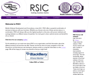 razab-sekh.com: RSIC - Mobile Software & Consultancy
Home page of RSIC, a software, consultancy and controlling firm. BlackBerry and handheld software specialists.