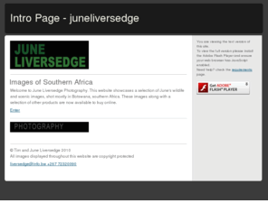 juneliversedge.com: Intro Page - juneliversedge
botswana photoraphy wildlife june liversedge