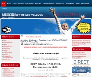 sjo-welcome.pl: Angielski Wałbrzych, Świebodzice - SZKOŁA JĘZYKÓW OBCYCH WELCOME
Szkoła Języków Obcych WELCOME - angielski w Świebodzicach, Wałbrzychu i okolicach