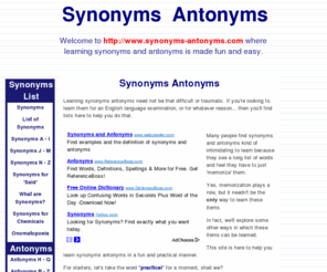 Synonyms-antonyms.com: Synonyms Antonyms
