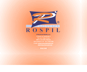 etiquetasrospil.com: Etiquetas Rospil, S.A.
Etiquetas y pegatinas adhesivas y otros productos para venta en  España