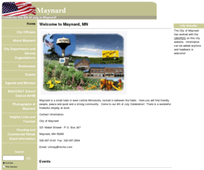 maynardmn.com: Maynard 
Website for the City of Maynard, Minnesota where we celebrate the 4th of July