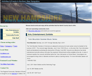 whitemtregion.com: New Hampshire's North Country News, Activities & Events
New Hampshire north country online, White Mountain Region, Ammonoosuc Times, Northern NH Events Calendar