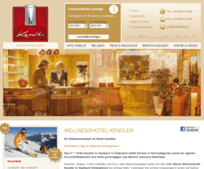 kendler.at: Wellnesshotel Kendler - Wellnesshotel in Saalbach Hinterglemm
Das 4-Sterne Wellnesshotel Kendler in Saalbach Hinterglemm in Österreich informiert über Wellnessurlaub oder Kurzurlaub für Verliebte, Singles oder Familien.