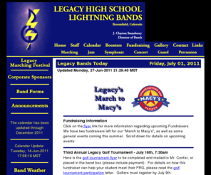 legacybands.org: Legacy High School Lightning Bands
Legacy High School Marching Band Home