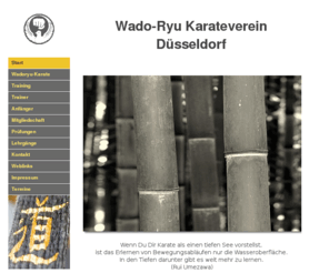 wadoryu-duesseldorf.de: Wado-Ryu Karate Verein Düsseldorf - :
Karate-Training zur Selbst-Verteidigung und als Kampfkunst unter Anleitung von Shuzo Imai, dem höchst graduierten Wadoryu Karate-Lehrer Deutschlands, im Wado-Ryu Karate Verein Düsseldorf.