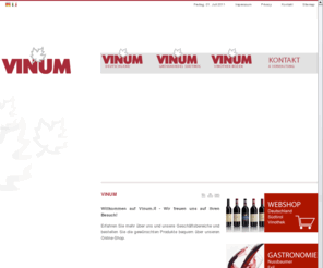 vinum-web.com: VINUM
VINUM Willkommen auf Vinum. it - Wir freuen uns auf Ihren Besuch! Erfahren Sie mehr über uns und unsere Geschäftsbereiche und bestellen Sie die g...