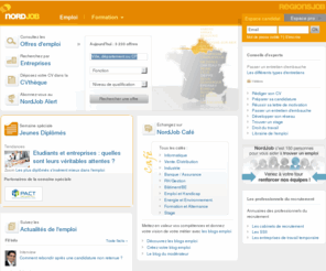 emploidunord.com: NordJob Emploi - offres d'emploi, alertes emploi et dépôt de CV dans le Nord
NordJob Emploi est le site emploi de la région Nord. Découvrez des milliers d'offres d'emploi et les entreprises qui recrutent, postulez aux annonces et déposez votre CV dans la Cvthèque.