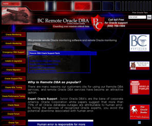 remote-dba.cc: BC Remote Oracle DBA
BC Oracle consulting, remote DBA and remote Oracle support