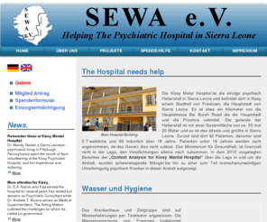 sewahelp.com: Sewa e.V.
Sewa e.V. Braunschweig hilft der Kissy Nervenklinik in Freetown, Sierra Leone. Sewa e.V. Braunschweig helps the Kissy Mental Hospital in Freetown, Sierra Leone