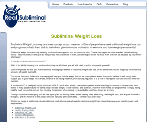 subliminal-weight-loss.com: Subliminal Weight Loss - Subliminal Messages - Subliminal CD - Subliminal MP3
Lose weight fast with our subliminal weight loss mp3 & cd. Experience easy weight loss through the power of subliminal messages.