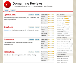 domainingreviews.com: DomainingReviews.com - Independent Domaining Industry Reviews and Ratings
Domaining Reviews - Domaining Industry Reviews & Ratings