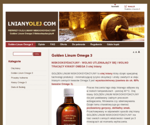lnianyolej.com: Golden Linum Omega-3  - Olej lniany niskooksydacyjny, który wolno traci Omega-3 - zastosowanie i właściwości, sklep
smaczny olej lniany z wysoka zawartością kwasów Omega 3