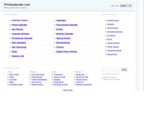 printacalendar.com: Print A Calendar Online - Printable 2010 & 2011 monthly calendars
Check out our yearly annual calendars that you can print from your computer for free.