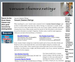 thevacuumrater.com: Vacuum Cleaners Ratings
When searching for a new vacuum many consumers turn to vacuum cleaners ratings to get an idea on which model is the better buy.