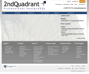 2ndquadrant.org: 2ndQuadrant: Professional PostgreSQL
2ndQuadrant: professional services for the PostgreSQL database; training, consulting, migrations, data mining, web mining, data warehousing