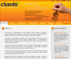 clavis-qs.com: Clavis, s.r.o. | 100 % Quality Checking & Reworks
Specializujeme se na kontroly kvality, třídění a drobné opravy dílů automobilového průmyslu.