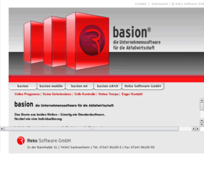 basion.com: Reko Software GmbH
Software für die Abfallwirtschaft und Mobiltoilettenvermieter