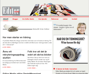 editormedia.se: Aktuellt - allt för tidningsproduktion - från idéer till redaktionsledning - Editor Media
Editormedia.se – allt för tidningsproduktion – från idéer till redaktionsledning…